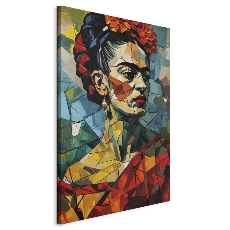 Large canvas print Frida Kahlo - Geometric Portrait in Cubist Style [Large Format] 152238 additionalImage 3