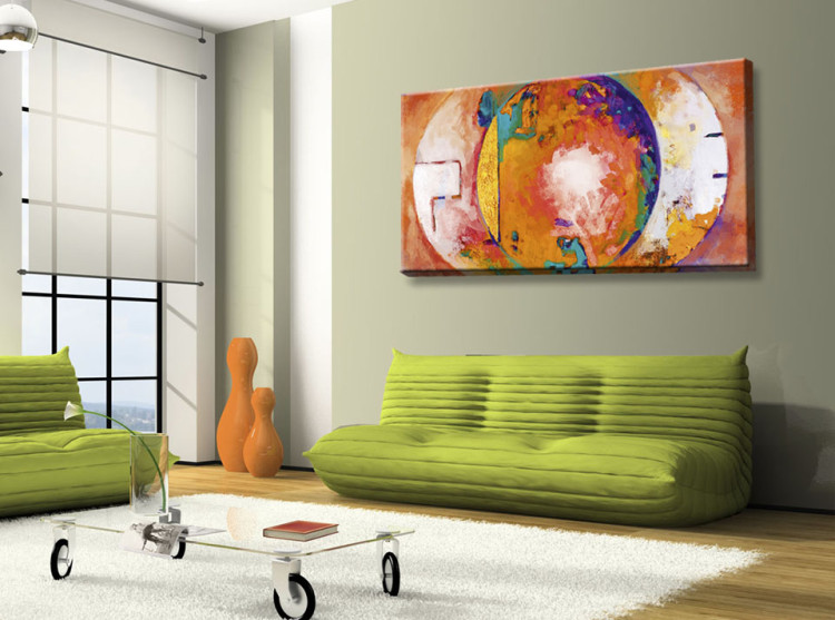 Canvas Art Print Orange Dream (1-piece) - abstraction with colorful fantasy 46538 additionalImage 2