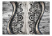 Wall Mural Inspiration - Black Ornaments on Background with Raw Wood in Gray Tones 60838 additionalThumb 1