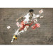 Photo Wallpaper Soccer Poker - Soccer player on a brick background with a soccer ball and playing cards 61138 additionalThumb 4