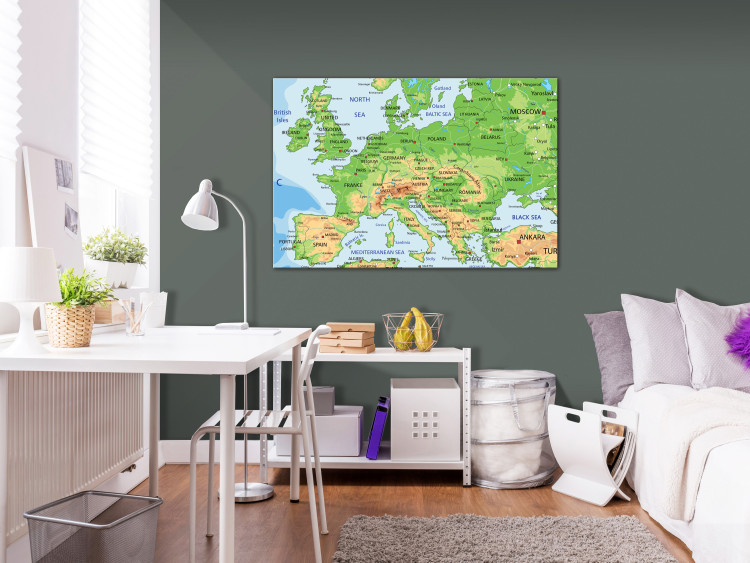 Canvas Art Print Map of Europe 90238 additionalImage 3