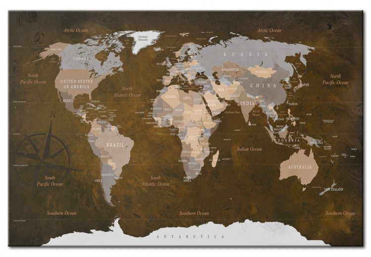 Decorative Pinboard Cinnamon Travels [Cork Map] 93938 additionalImage 2