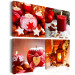 Canvas Art Print Holiday Time (4-part) - red decorations for Christmas 94238 additionalThumb 2