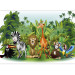 Wall Mural Jungle - wild animals from Africa among green trees for children 107848 additionalThumb 3