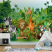 Wall Mural Jungle - wild animals from Africa among green trees for children 107848 additionalThumb 4