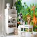 Wall Mural Jungle - wild animals from Africa among green trees for children 107848 additionalThumb 6