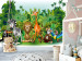 Wall Mural Jungle - wild animals from Africa among green trees for children 107848
