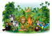 Wall Mural Jungle - wild animals from Africa among green trees for children 107848 additionalThumb 1