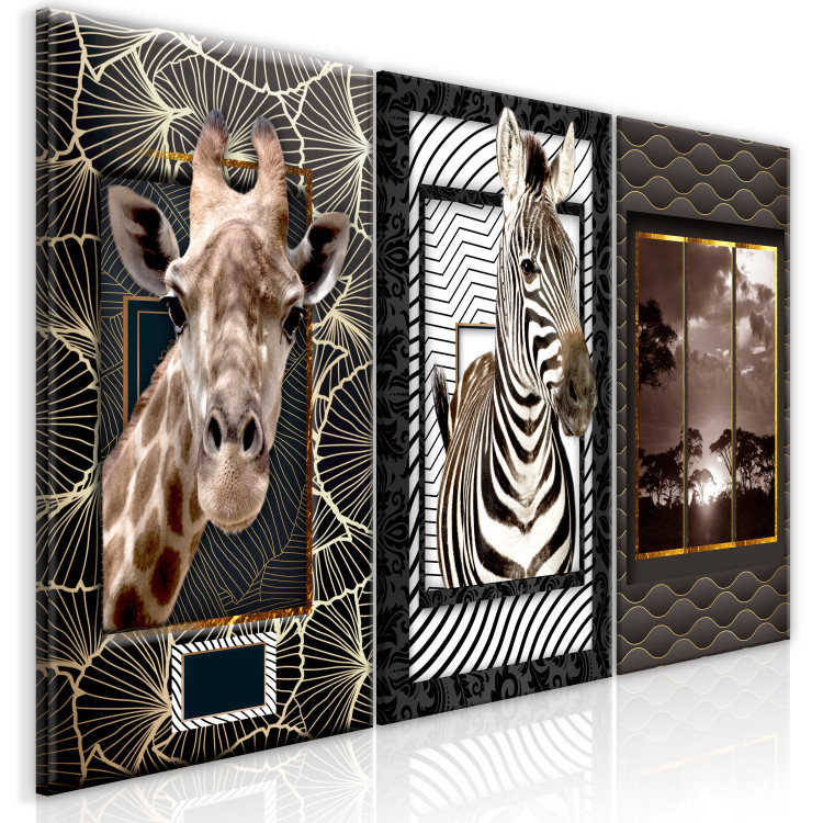 Canvas African Triptych (3 Parts) 114248 additionalImage 2