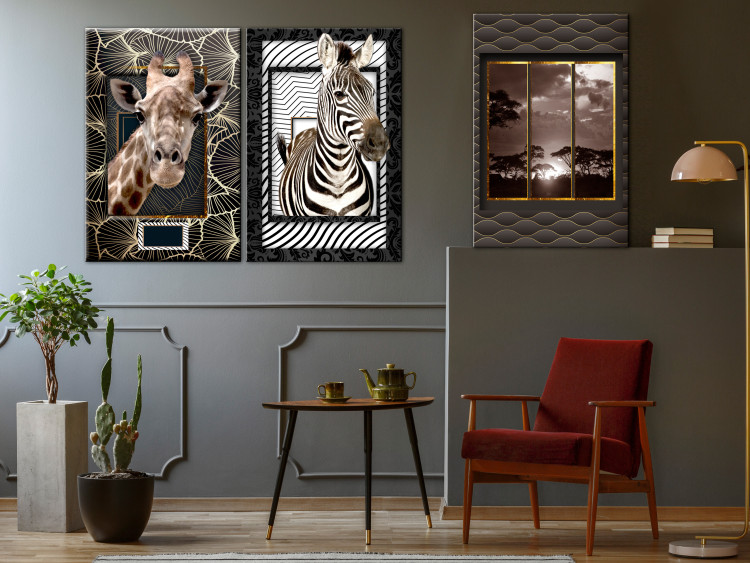 Canvas African Triptych (3 Parts) 114248 additionalImage 3