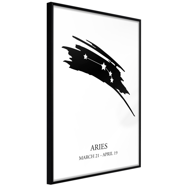 Poster Zodiac signs: Aries - black and white star constellation and texts 114848 additionalImage 10