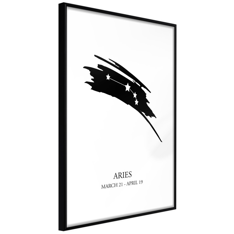 Poster Zodiac signs: Aries - black and white star constellation and texts 114848 additionalImage 11
