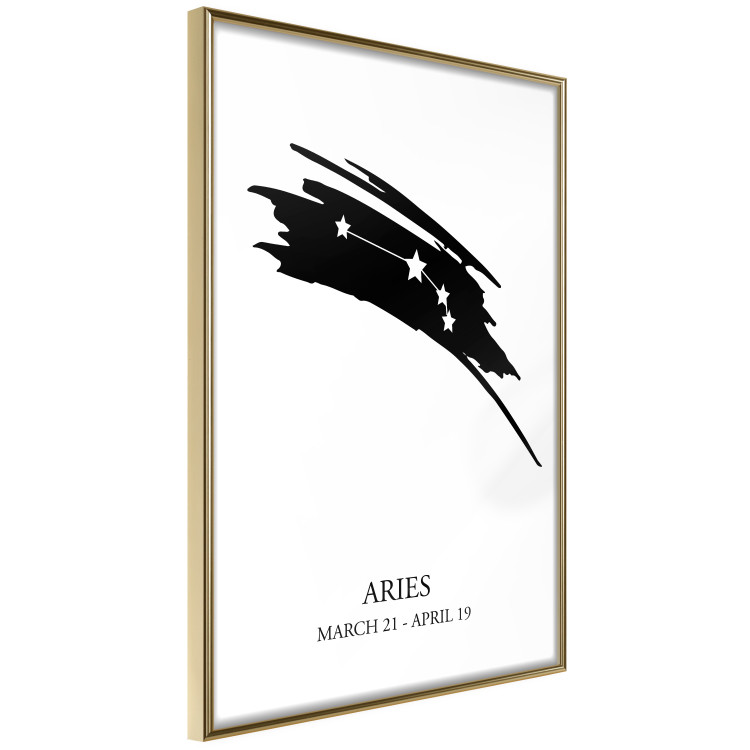 Poster Zodiac signs: Aries - black and white star constellation and texts 114848 additionalImage 12