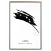 Poster Zodiac signs: Aries - black and white star constellation and texts 114848 additionalThumb 16