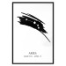 Poster Zodiac signs: Aries - black and white star constellation and texts 114848 additionalThumb 18
