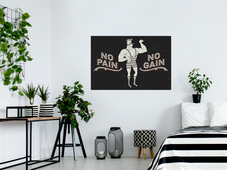 Poster No pain no gain - motivational background with a man and English texts 115048 additionalImage 23