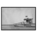 Poster Lifeguard Tower with USA Flag - black and white shot with beach and ocean 116348 additionalThumb 18