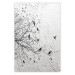 Wall Poster Birds on a Tree - black and white landscape among branches on a rough background 117248