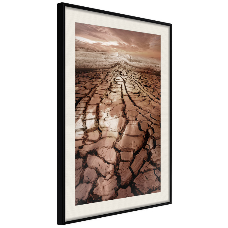 Wall Poster Drought - desert landscape against a cloudy sky background in brown 119148 additionalImage 3