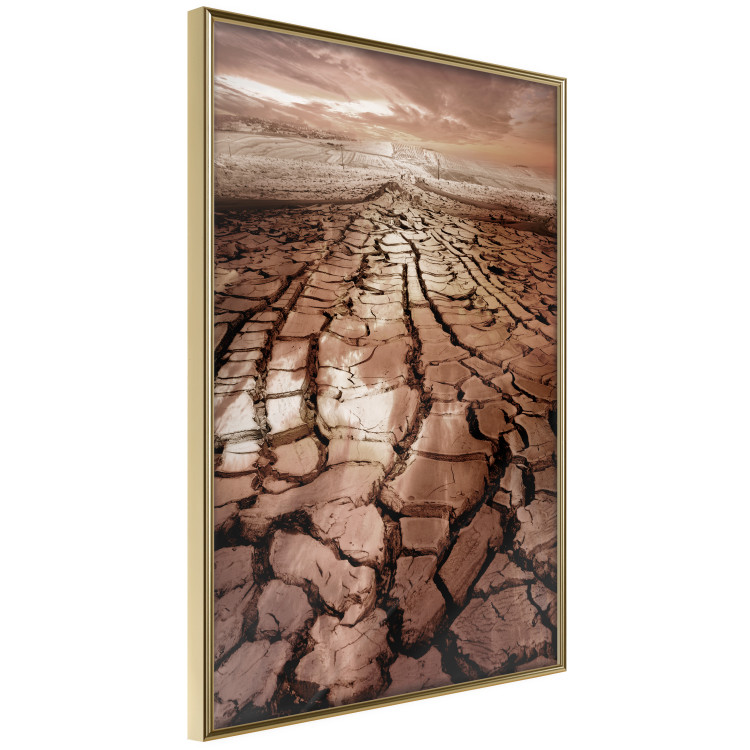 Wall Poster Drought - desert landscape against a cloudy sky background in brown 119148 additionalImage 12
