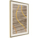 Wall Poster Watercolor and Gold - unique abstraction in elegant waves on a bronze background 119248 additionalThumb 2