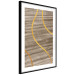 Wall Poster Watercolor and Gold - unique abstraction in elegant waves on a bronze background 119248 additionalThumb 11