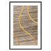 Wall Poster Watercolor and Gold - unique abstraction in elegant waves on a bronze background 119248 additionalThumb 17
