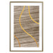 Wall Poster Watercolor and Gold - unique abstraction in elegant waves on a bronze background 119248 additionalThumb 14