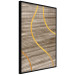 Wall Poster Watercolor and Gold - unique abstraction in elegant waves on a bronze background 119248 additionalThumb 12