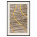 Wall Poster Watercolor and Gold - unique abstraction in elegant waves on a bronze background 119248 additionalThumb 18