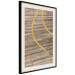 Wall Poster Watercolor and Gold - unique abstraction in elegant waves on a bronze background 119248 additionalThumb 3