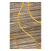 Wall Poster Watercolor and Gold - unique abstraction in elegant waves on a bronze background 119248