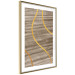 Wall Poster Watercolor and Gold - unique abstraction in elegant waves on a bronze background 119248 additionalThumb 6