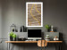 Wall Poster Watercolor and Gold - unique abstraction in elegant waves on a bronze background 119248 additionalThumb 2
