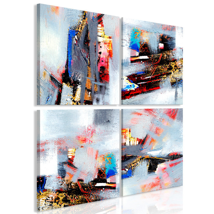 Canvas Print Colors Euphoria (4-part) - Colorful Artistic Expression 122348 additionalImage 2