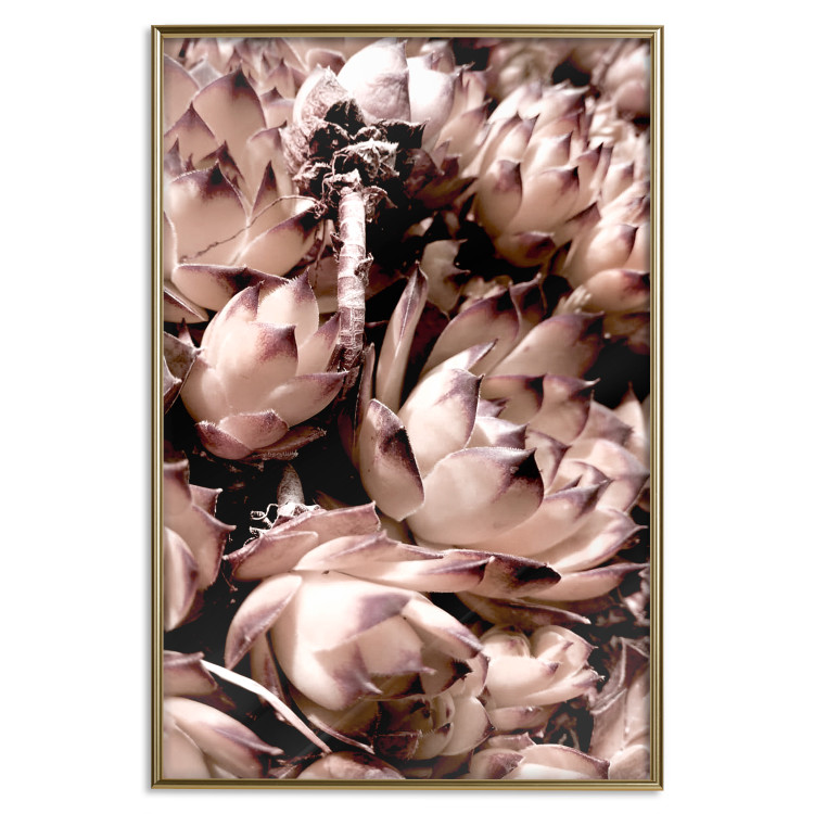 Wall Poster Orpheus - natural plants with white flowers and purple details 122648 additionalImage 16