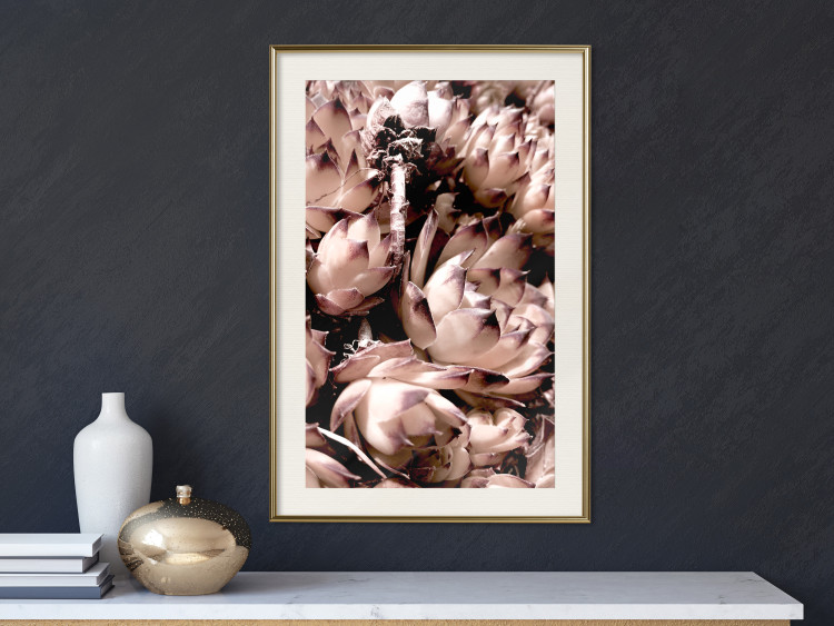 Wall Poster Orpheus - natural plants with white flowers and purple details 122648 additionalImage 21