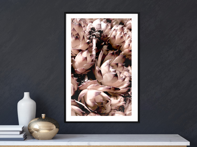 Wall Poster Orpheus - natural plants with white flowers and purple details 122648 additionalImage 4