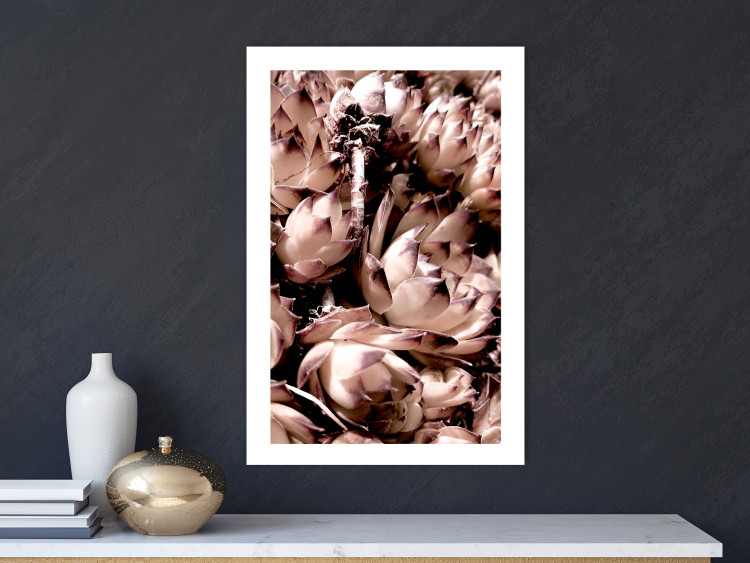 Wall Poster Orpheus - natural plants with white flowers and purple details 122648 additionalImage 2