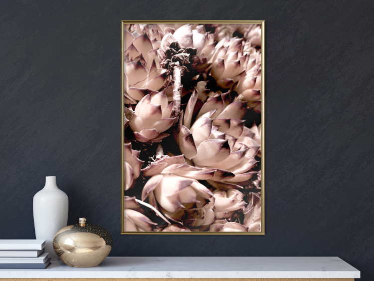 Wall Poster Orpheus - natural plants with white flowers and purple details 122648 additionalImage 5