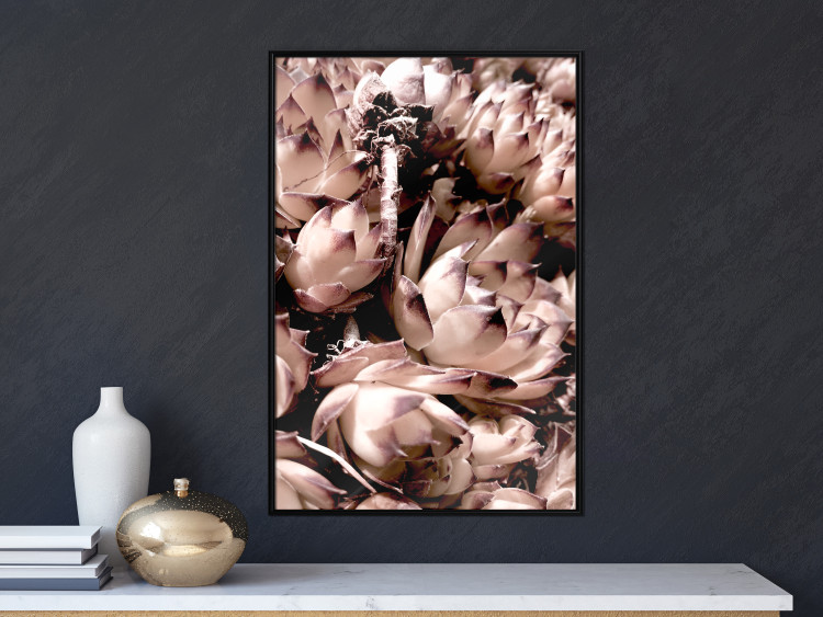Wall Poster Orpheus - natural plants with white flowers and purple details 122648 additionalImage 3