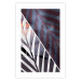Poster Tropical Day - leaf pattern with a background of sea landscape and stars 123048 additionalThumb 19