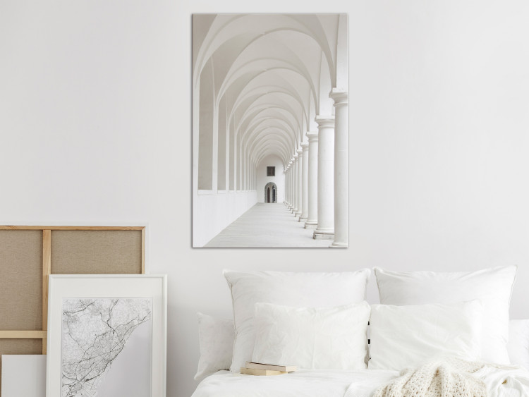 Canvas Print White colonnade - photograph with church architecture in white 123848 additionalImage 3