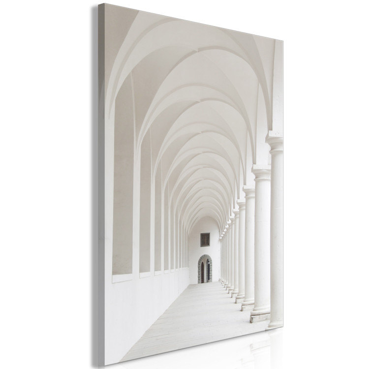 Canvas Print White colonnade - photograph with church architecture in white 123848 additionalImage 2