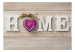 Photo Wallpaper Heart of the house – ‘’Home’’ Inscription in English on a wooden background with a heart in one of the letters 125048 additionalThumb 1