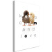 Canvas English Keep calm and love sign - a composition with two chickens 125248 additionalThumb 2