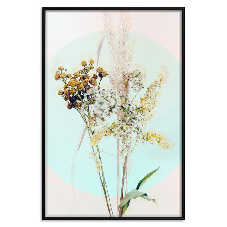 Poster Bouquet in Mint Fullness - spring flowers on a blue pastel background 126548 additionalImage 16