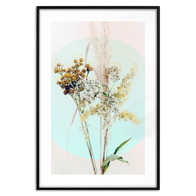 Poster Bouquet in Mint Fullness - spring flowers on a blue pastel background 126548 additionalImage 15