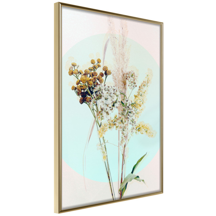 Poster Bouquet in Mint Fullness - spring flowers on a blue pastel background 126548 additionalImage 12