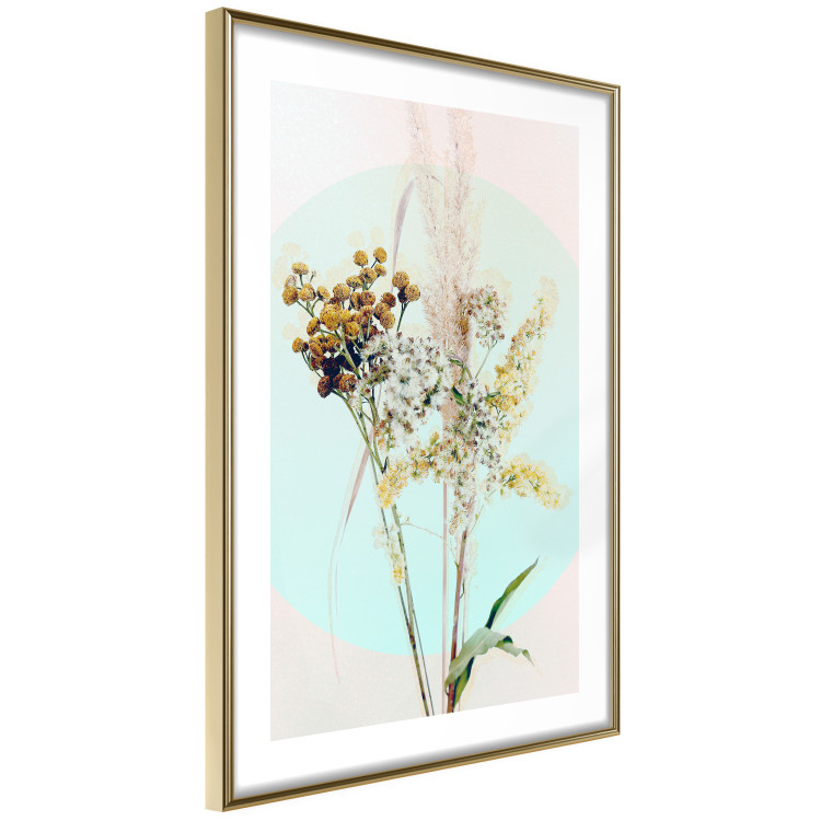 Poster Bouquet in Mint Fullness - spring flowers on a blue pastel background 126548 additionalImage 7